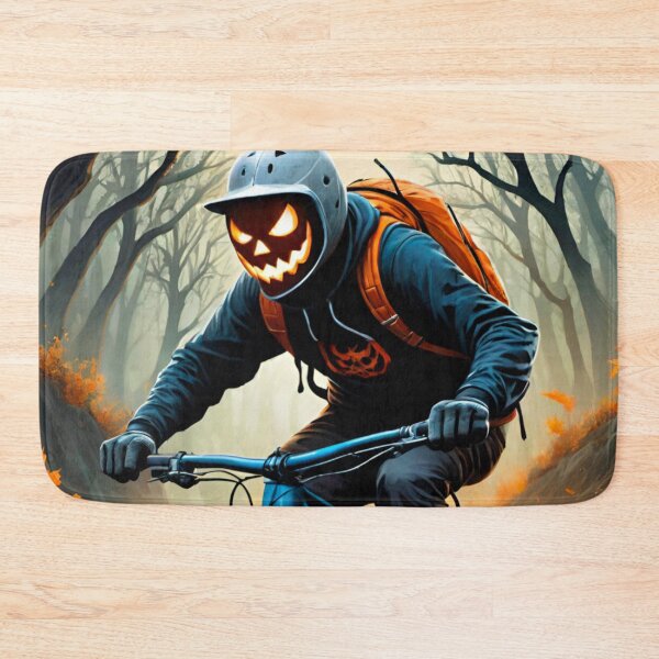 Item preview, Fierce Jack-O’-Lantern Carves Up the MTB Trails designed and sold by GrizzlyCollective.