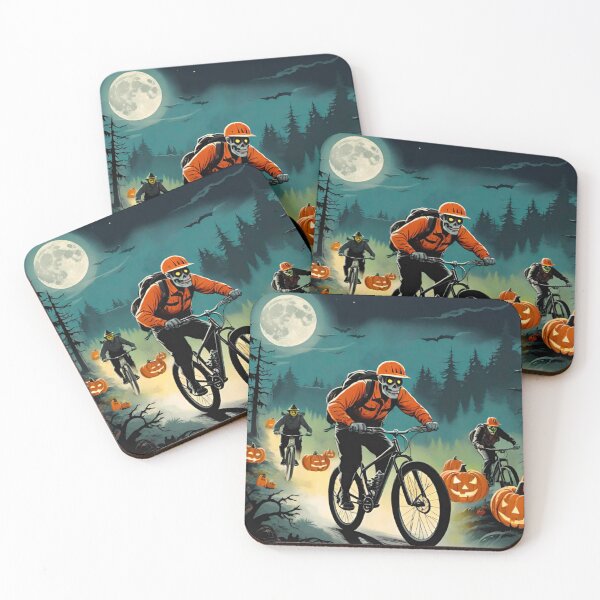 Item preview, Skeleton Shreds the Trails on MTB Ride designed and sold by GrizzlyCollective.