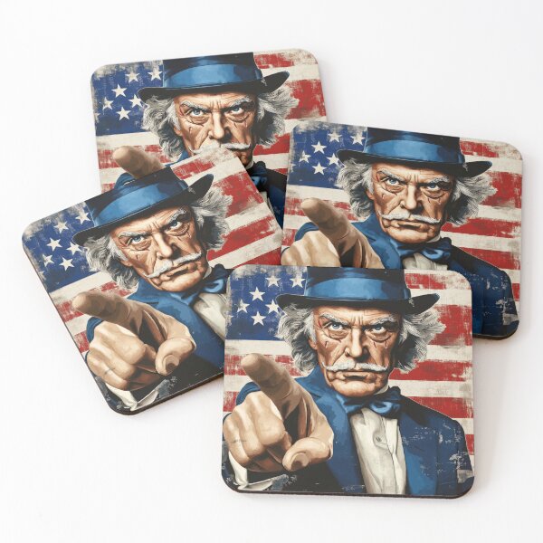 Item preview, Pop art Warhol inspired digital art - Uncle Sam  designed and sold by Desiredobsolete.