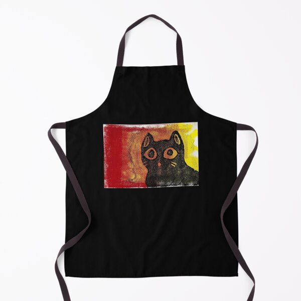 Artikelvorschau, Monoprint der schwarzen Katze entworfen und verkauft von RML Artwork.
