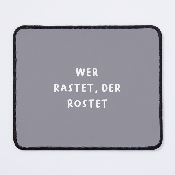 Item preview, "Wer rastet, der rostet." (Who rests, rusts.) | German Phrases | Minimalist Design designed and sold by RM-Journey.
