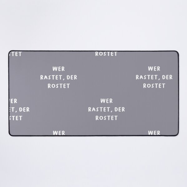 Item preview, "Wer rastet, der rostet." (Who rests, rusts.) | German Phrases | Minimalist Design designed and sold by RM-Journey.