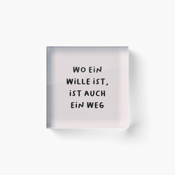 Item preview, "Wo ein Wille ist, ist auch ein Weg." (Where there's a will, there's a way.) | German Phrases | Minimalist Design designed and sold by RM-Journey.