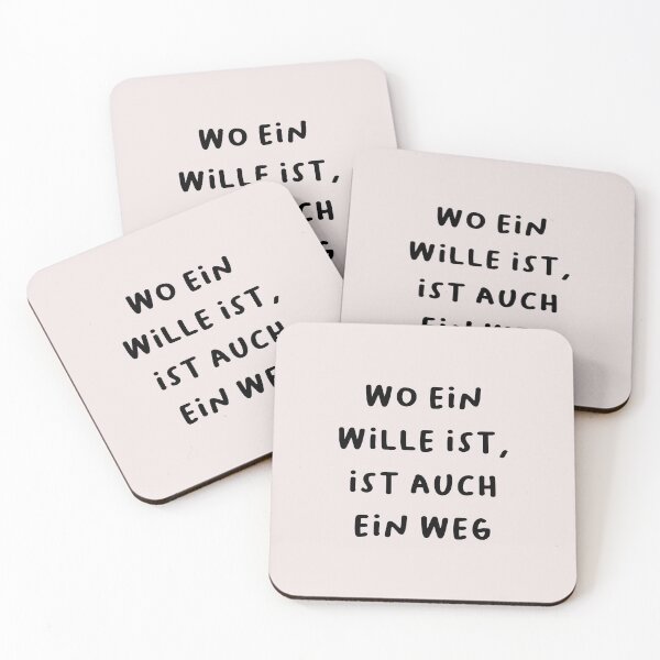 Item preview, "Wo ein Wille ist, ist auch ein Weg." (Where there's a will, there's a way.) | German Phrases | Minimalist Design designed and sold by RM-Journey.
