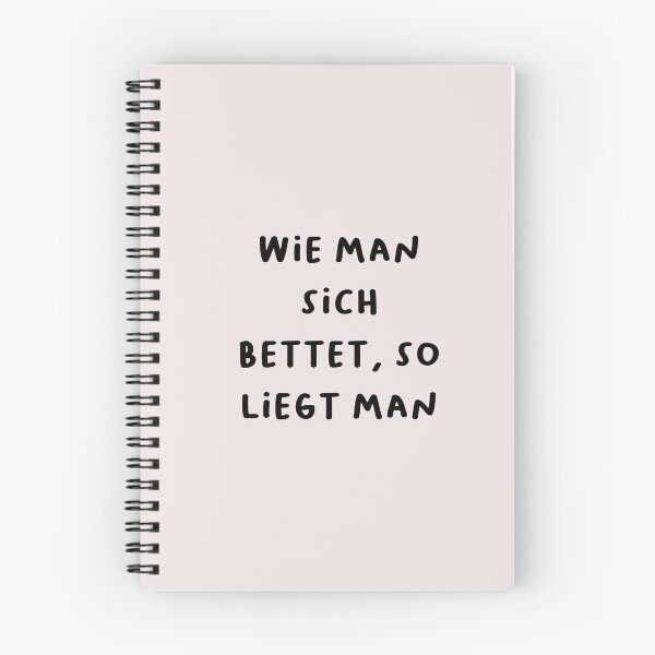 Item preview, "Wie man sich bettet, so liegt man." (As you make your bed, so you must lie in it.) | German Phrases | Minimalist Design designed and sold by RM-Journey.