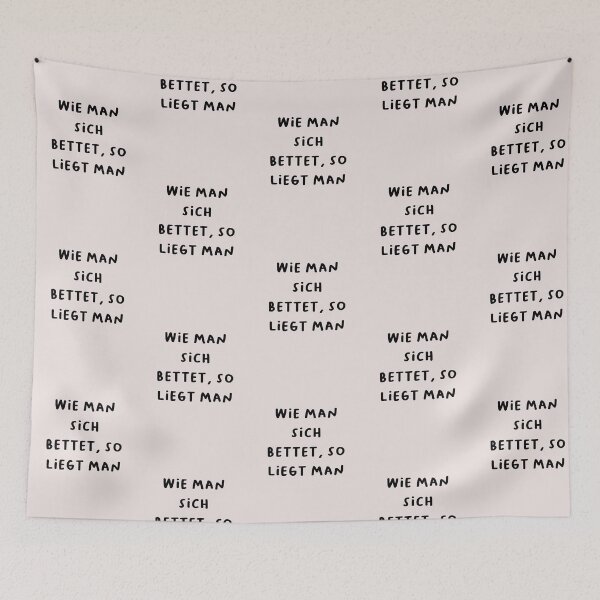 Item preview, "Wie man sich bettet, so liegt man." (As you make your bed, so you must lie in it.) | German Phrases | Minimalist Design designed and sold by RM-Journey.
