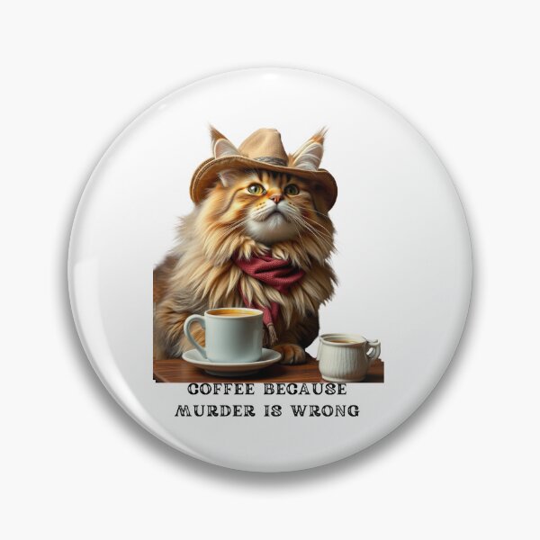 Artikelvorschau, Cowboy-Katze mit Kaffee und Kaffee, weil Mord falsch ist entworfen und verkauft von GinnyGi.