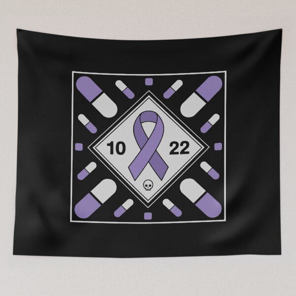 Item preview, Awareness Ribbon With Oct 22 Date - Fluoroquinolone Toxicity & Pills Graphic Tee designed and sold by BLZART.