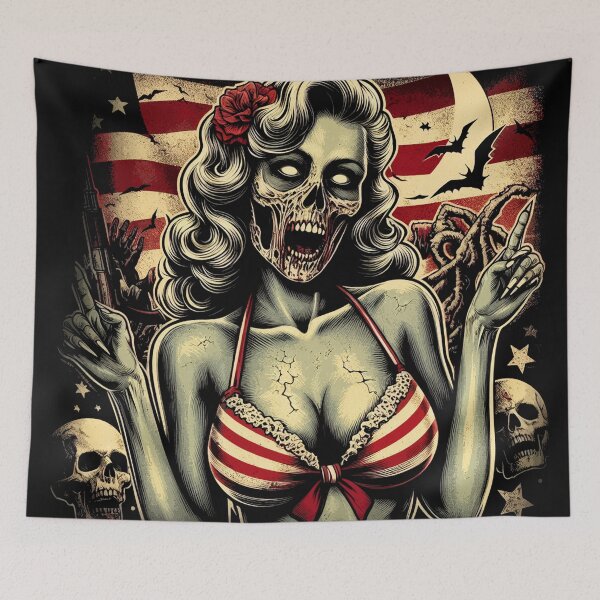 Item preview, American Zombie Girl designed and sold by PulpVintage.