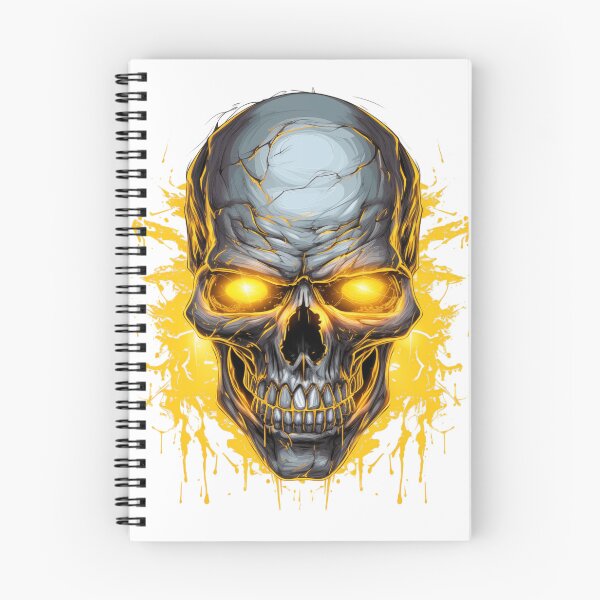 Item preview, Skull with yellow glowing eyes designed and sold by GoodThings66.