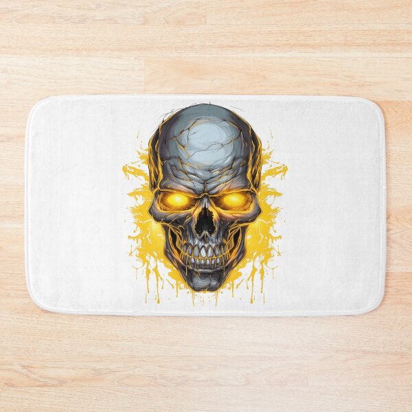 Item preview, Skull with yellow glowing eyes designed and sold by GoodThings66.