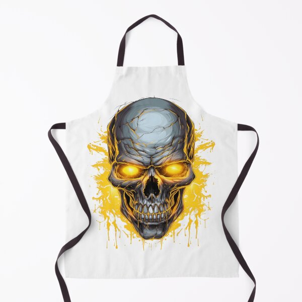Item preview, Skull with yellow glowing eyes designed and sold by GoodThings66.