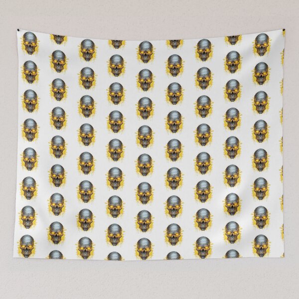 Item preview, Skull with yellow glowing eyes designed and sold by GoodThings66.