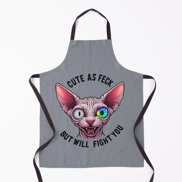 Item preview, Scary/ Cute Sphynx Cat Face, Cute As Feck, But Will Fight You Funny Hairless Cat designed and sold by SomniferumWars.