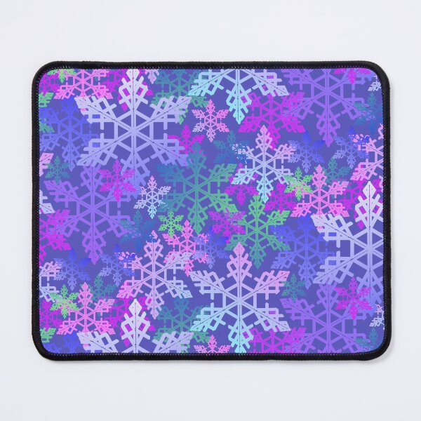 Item preview, Snowflake in Cool Colors on Periwinkle Halfdrop designed and sold by Art in My Loft.