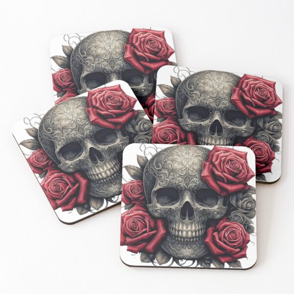 Item preview, #1..Skull and Red Rose designed and sold by Daofa.