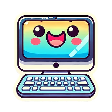 Artwork thumbnail, Title: Laughing Computer Sticker by Peelya