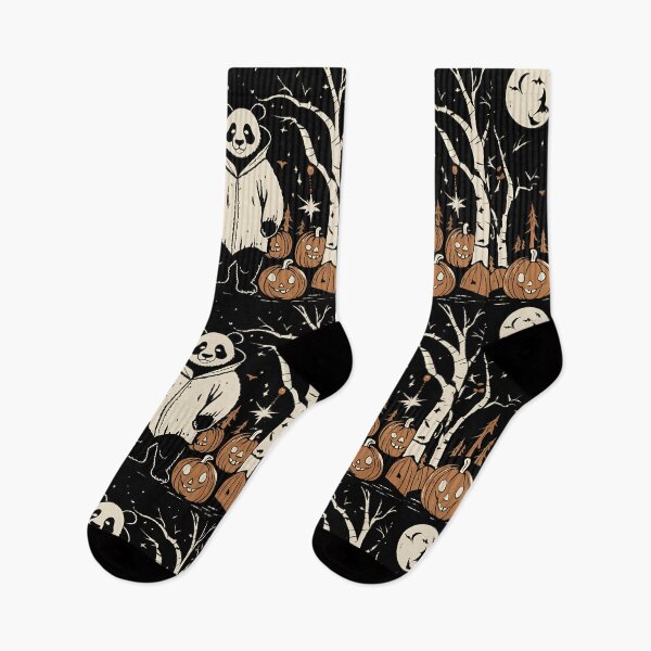 Item preview, Halloween Panda, Halloween pumpkin forest designed and sold by DotisDreams.