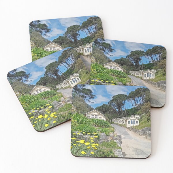 Item preview, Beach Huts at Canford Cliffs designed and sold by RedHillDigital.
