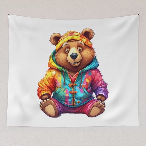 Item preview, street art bear posed designed and sold by Romainmanetti.