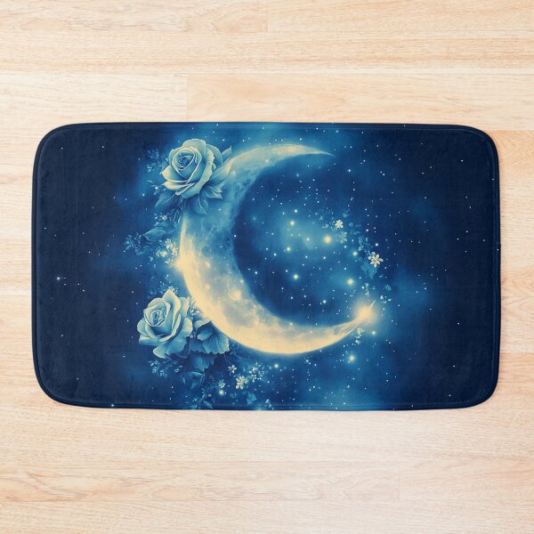 Item preview, Crescent moon is surrounded by flowers designed and sold by valerko26.