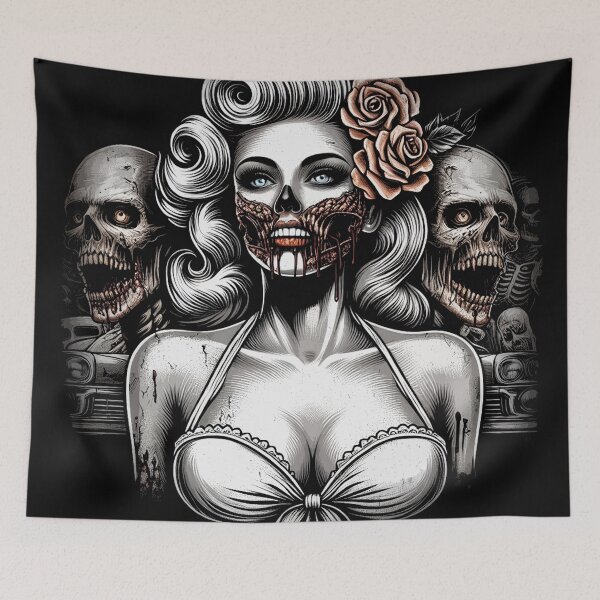 Item preview, Horror Zombie Woman designed and sold by PulpVintage.