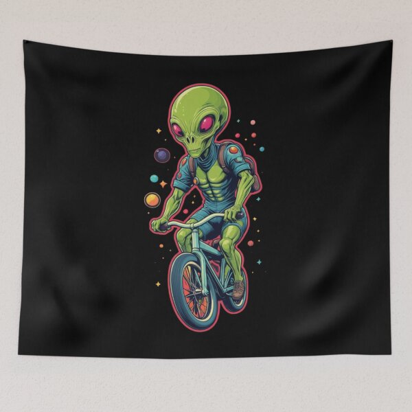 Item preview, Alien ride a bike designed and sold by Designfs.