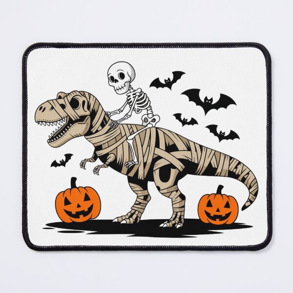 Item preview, Skeleton Rides on Mummy Dinosaur Trex Halloween designed and sold by Merch-Kitsune.