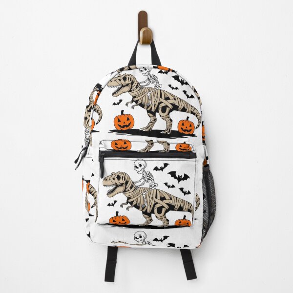 Vista previa del artículo con la obra «Paseos en esqueletos sobre dinosaurios momificados Trex para Halloween», diseñado y vendido por Merch-Kitsune.