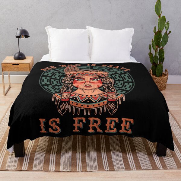 Item preview, She Who is Brave, Native American Woman, Neo Traditional, Old School, Tattoo Design designed and sold by Proverbial Wisdom Design.