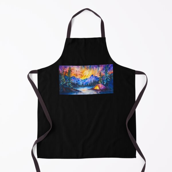 Item preview, Watercolor painting of tent camping in the wilderness designed and sold by MargaretWiktor.