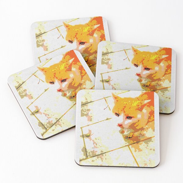 Item preview, Peaceful abstract ginger cat designed and sold by n-l-celebration.