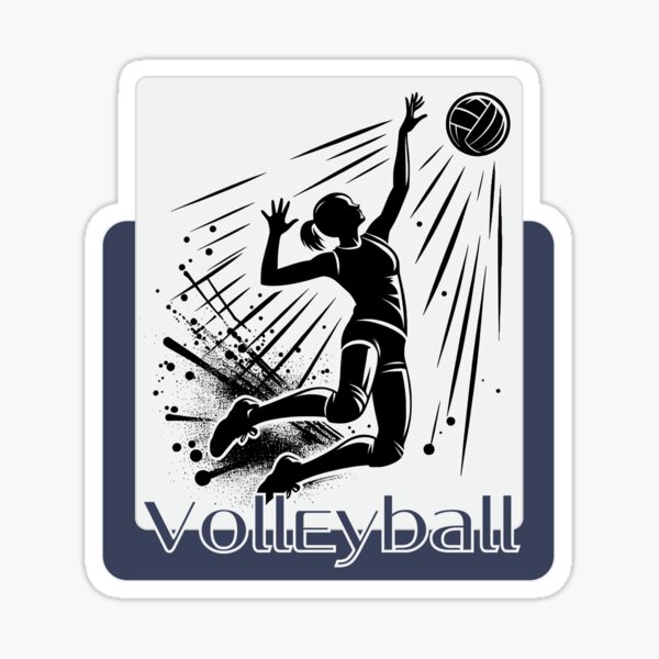 Dynamic volleyball action Sticker