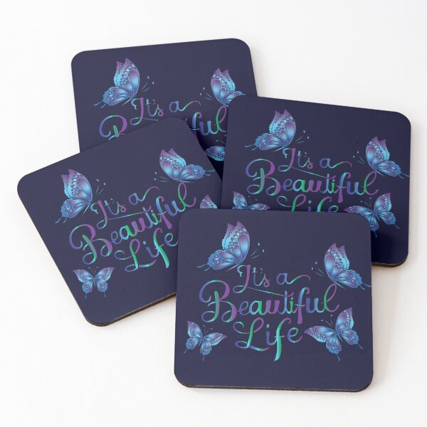 Item preview, IT'S A BEAUTIFUL LIFE WITH COLORFUL LUMINOUS  BUTTERFLIES designed and sold by Gihan-Design.