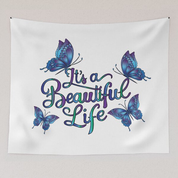Item preview, IT'S A BEAUTIFUL LIFE WITH COLORFUL LUMINOUS  BUTTERFLIES designed and sold by Gihan-Design.