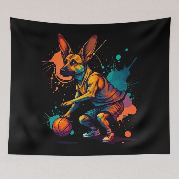 Item preview, German Sheppard dog playing basketball designed and sold by Furrifico.