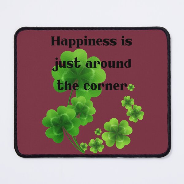 Item preview, Happiness is just around the corner, four-leaf clover designed and sold by AccessibleShop.