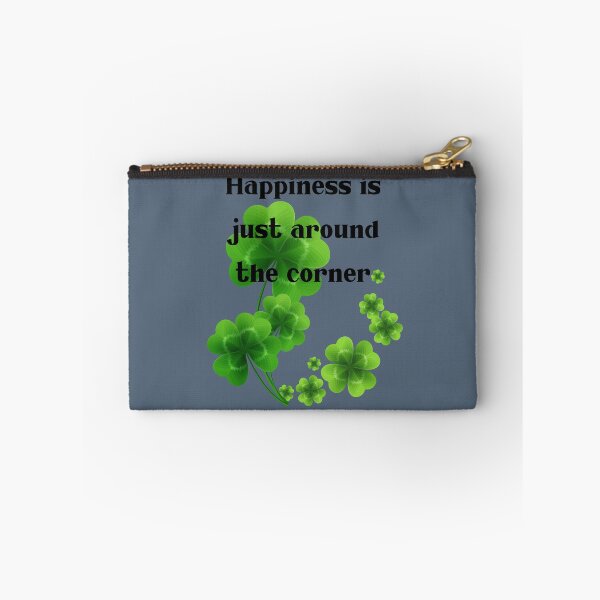 Item preview, Happiness is just around the corner, four-leaf clover designed and sold by AccessibleShop.