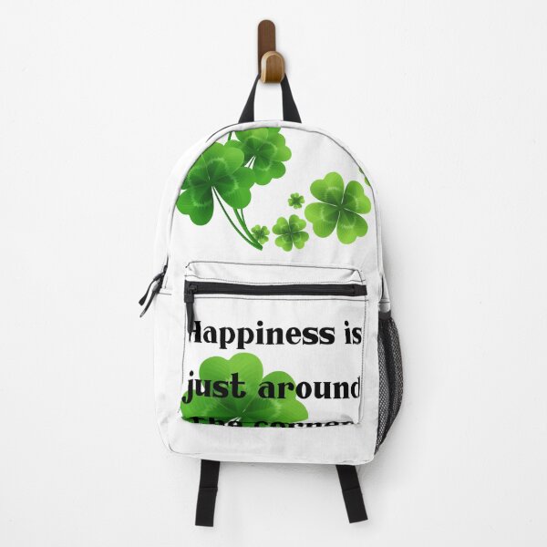 Item preview, Happiness is just around the corner, four-leaf clover designed and sold by AccessibleShop.