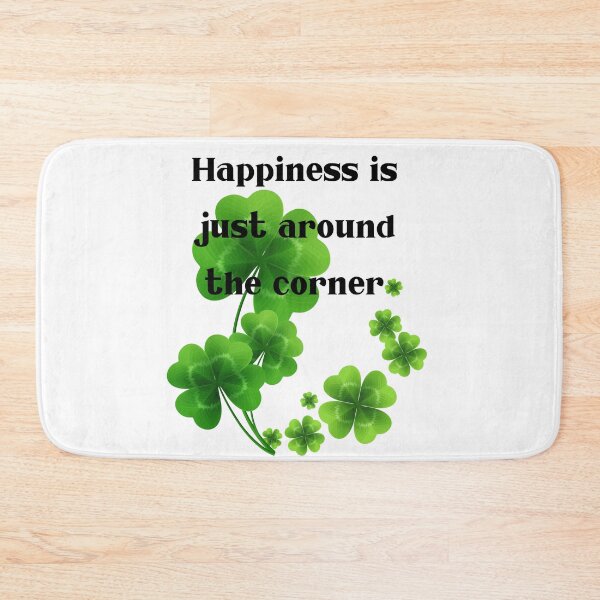 Item preview, Happiness is just around the corner, four-leaf clover designed and sold by AccessibleShop.