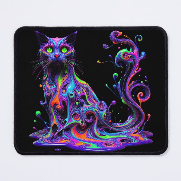 Item preview, Psychedelic Neon Cat – Trippy Cosmic Feline designed and sold by SHHCreations.