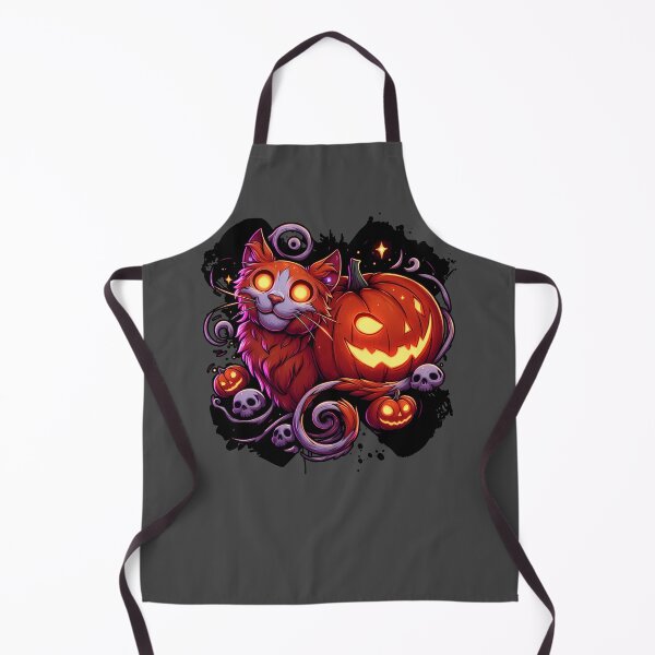 Item preview, Mystical Cat & Glowing Pumpkins designed and sold by Nostalgia Busters.