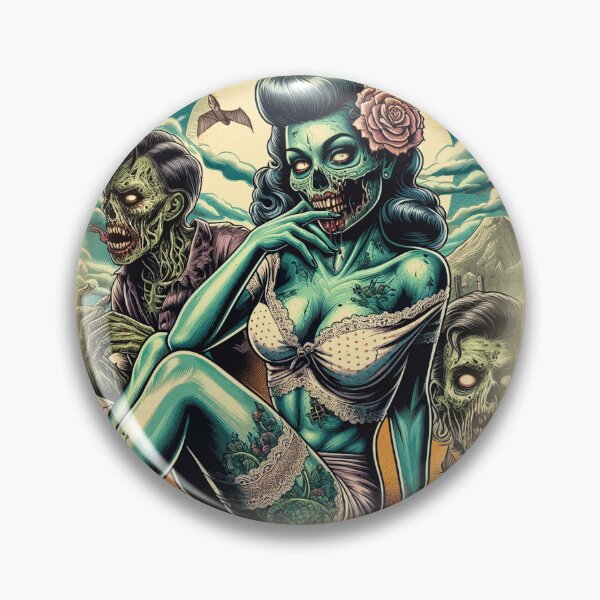 Item preview, Spooky Zombie Woman designed and sold by PulpVintage.