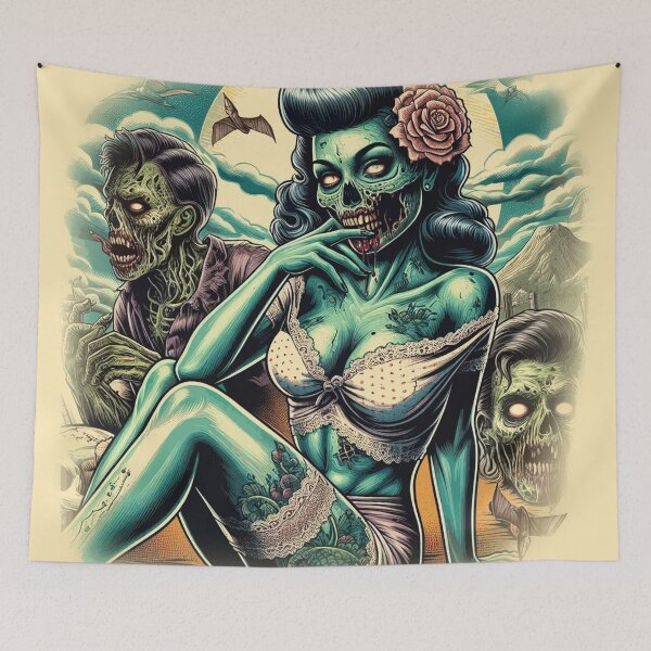 Item preview, Spooky Zombie Woman designed and sold by PulpVintage.