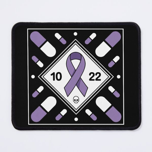Item preview, Awareness Ribbon With Oct 22 Date - Fluoroquinolone Toxicity & Pills Graphic Tee designed and sold by BLZART.