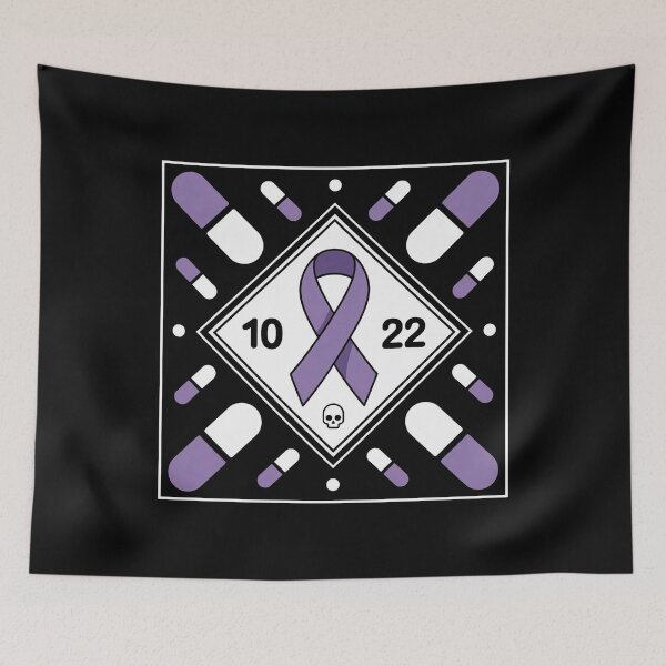 Item preview, Awareness Ribbon With Oct 22 Date - Fluoroquinolone Toxicity & Pills Graphic Tee designed and sold by BLZART.