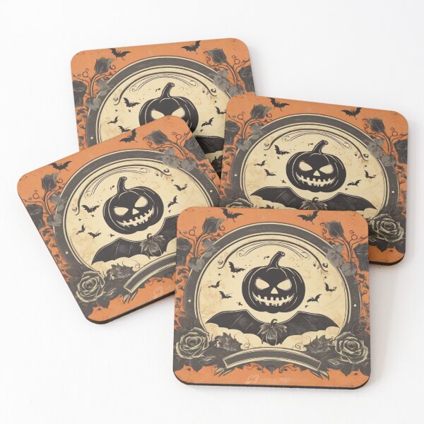 Item preview, Retro vintage pumpkin with a bat designed and sold by Ash44444.