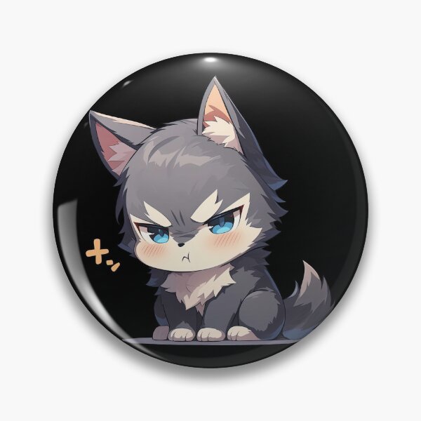 Item preview, Scowling Chibi Wolf designed and sold by A-Artistries.