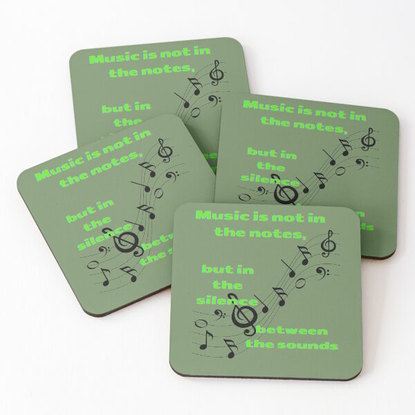 Item preview, Music is not in the notes, but in the silence between the sounds, music designed and sold by AccessibleShop.