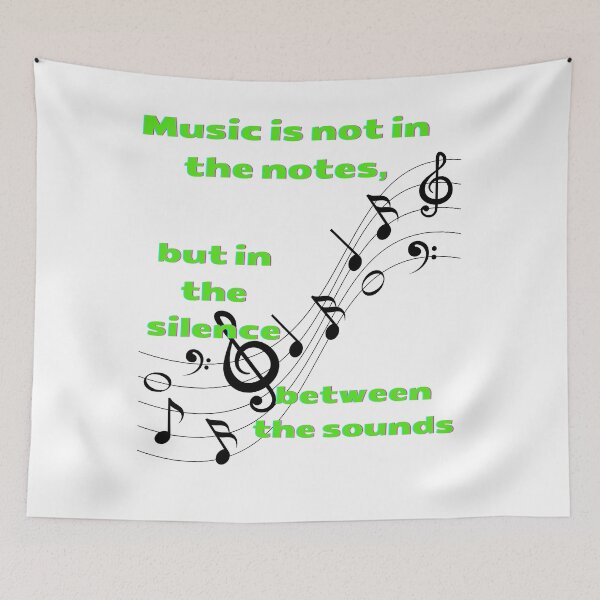 Item preview, Music is not in the notes, but in the silence between the sounds, music designed and sold by AccessibleShop.
